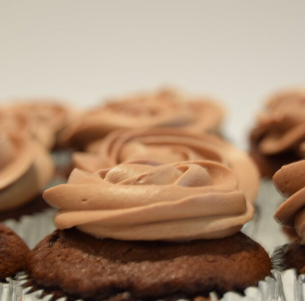 chocolate cupcake with delicious chocolate buttercream swirl