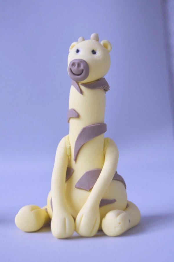 cute giraffe figure cake topper class at the London cake academy