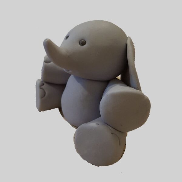 baby elephant sugarpaste model