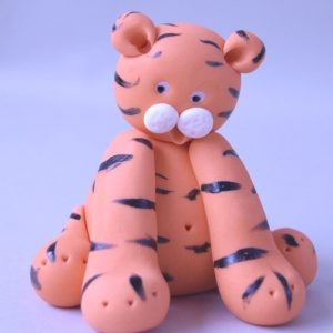 cute tiger figure cake topper class at the London cake academy