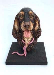 a cocker spaniel bust cake