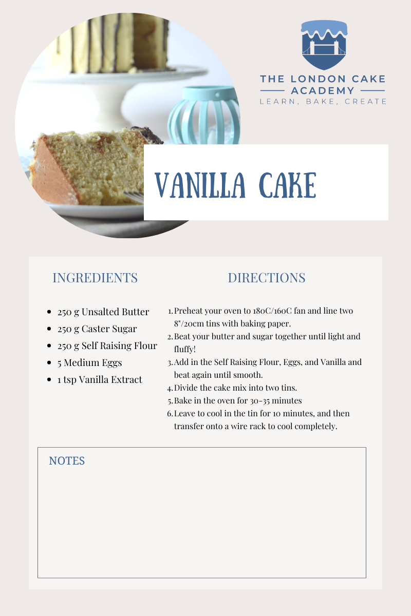 Vanilla cake recipe